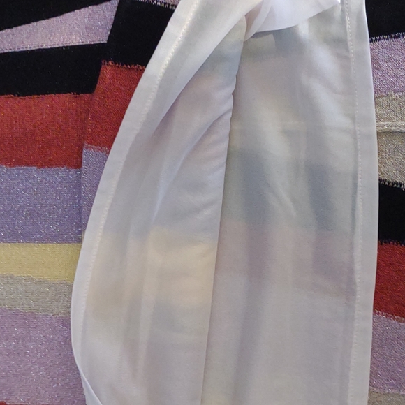 NWT Anthropologie Laia long multicolored striped metallic lined skirt medium. - Picture 8 of 8